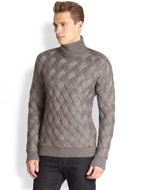 versace jeans mens grey turtleneck|Versace men's cardigans.